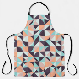 Retro geometric, seamless vintage background apron