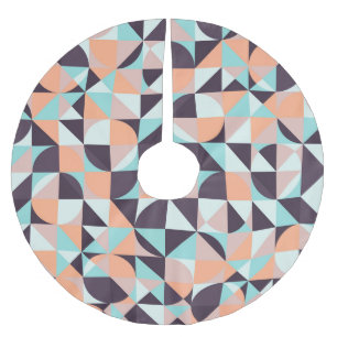 Retro geometric, seamless vintage background brushed polyester tree skirt