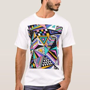 Retro Geometric Shapes: Colourful Vintage. T-Shirt