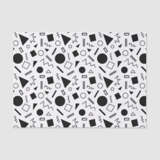 Retro Geometric Shapes Pattern Tissue Paper