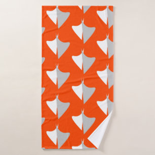 Retro geometric shapes with seamless patternabstra bath towel