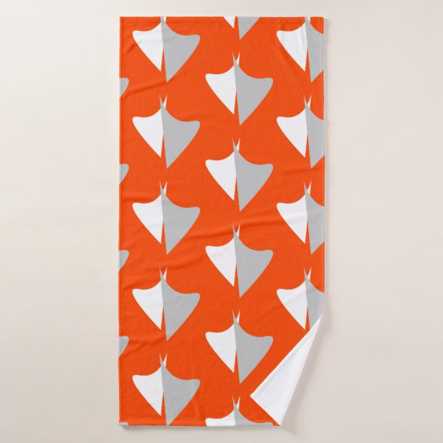 Retro geometric shapes with seamless patternabstra bath towel (Bath Towel)
