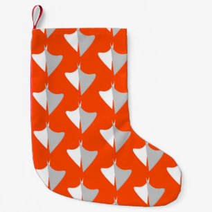 Retro geometric shapes with seamless patternabstra small christmas stocking