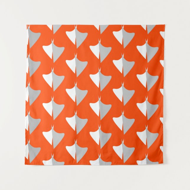 Retro geometric shapes with seamless patternabstra tapestry (Front)