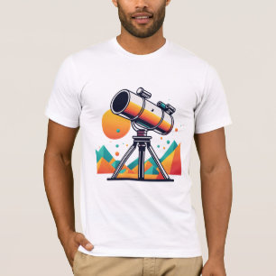 Retro geometric telescope - Retro vintage T-Shirt