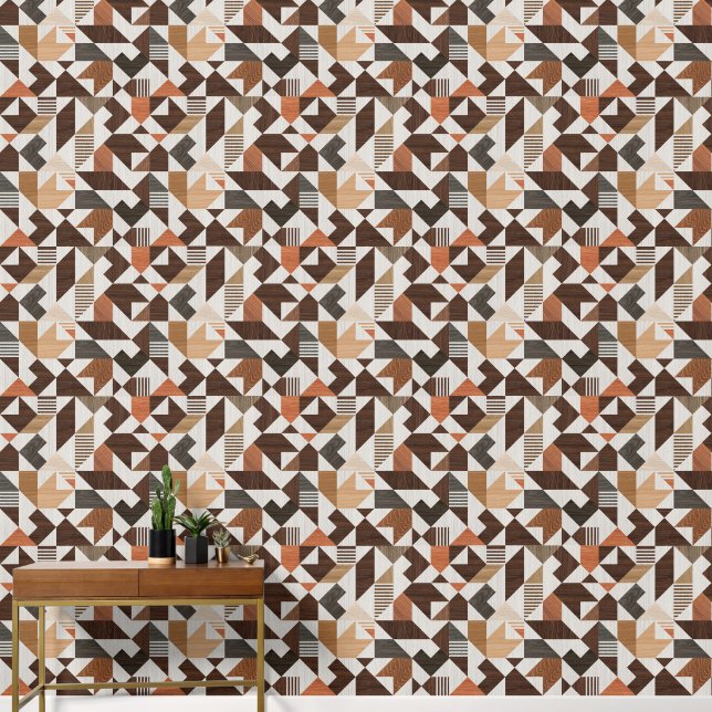 Retro Geometric Wallpaper (Hallway)