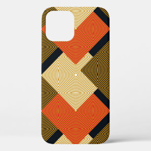 Retro Geometrical Squares: Vintage Pattern. iPhone 12 Case