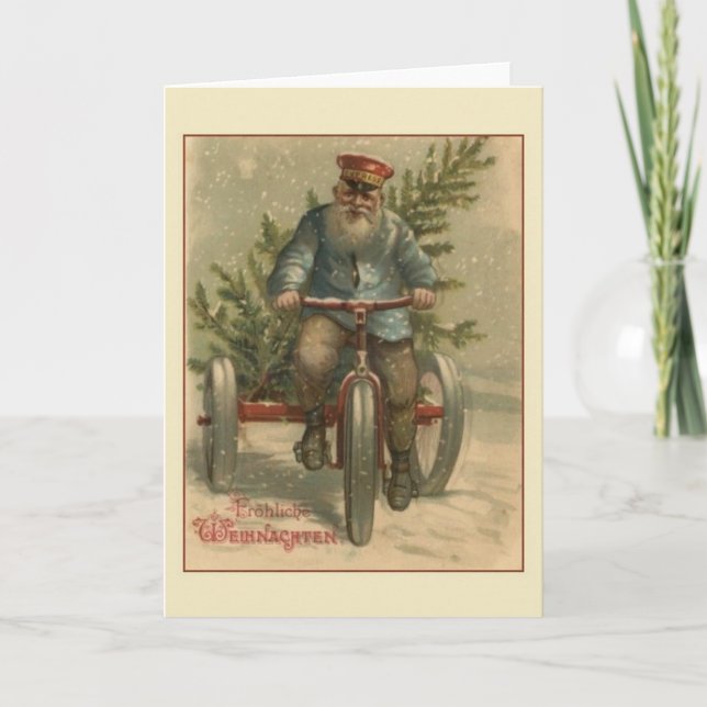 Retro German Christmas Christmas Card (Front)