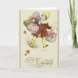 Retro German Frohes Weihnachtsfest Christmas Card