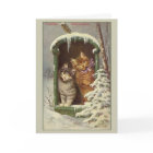 Retro German Fröhliche Weihnachten Christmas Card