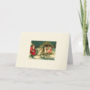 Retro German Fröhliche Weihnachten Christmas Card