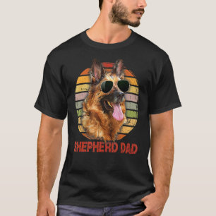 Retro German Shepherd Dad Dog Owner Pet Shepard Fa T-Shirt