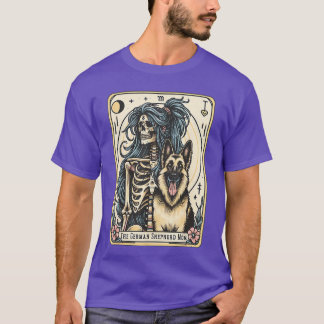 Retro German Shepherd Momarot Card Witchy Vibes Do T-Shirt