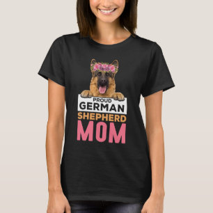 Retro German Shepherd Mum  Dog Mother Pet Shepard  T-Shirt