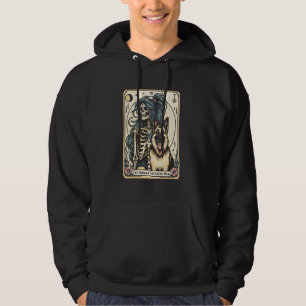 Retro German Shepherd Mum Tarot Card Witchy Vibes  Hoodie