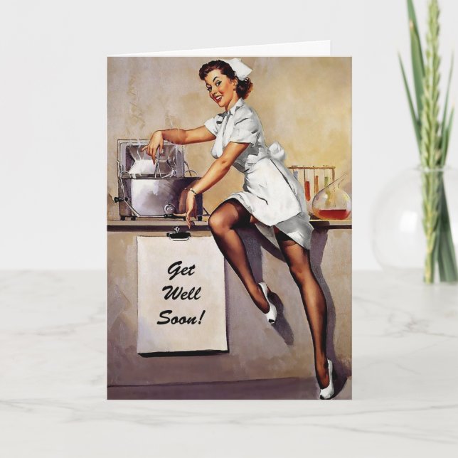 Retro Get Well Soon Card (Front)