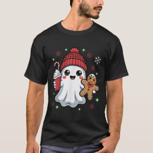 Retro Ghost Beanie Christmas Holiday Xmas Coffee G T-Shirt