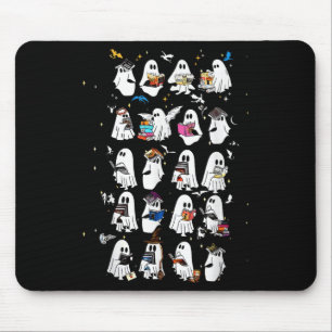 Retro Ghost Book Fantasy Series Halloween Book Lov Mouse Mat
