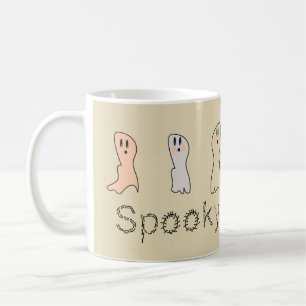 Retro Ghost Hand Lettering Spooky  Coffee Mug