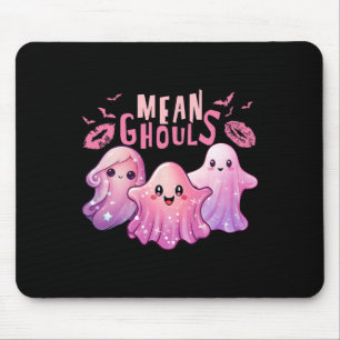 Retro Ghost Mean Ghouls Fun Halloween Spooky Seas Mouse Mat