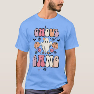 Retro Ghoul Gang Groovy Hey Boo Pumpkin Boo Crew H T-Shirt