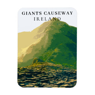 Retro Giants Causeway Antrim Ireland Travel Magnet