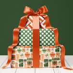 Retro Gift Box Pattern Cute Holiday Christmas Wrapping Paper Sheet<br><div class="desc">Retro Gift Pattern Cute Holiday Christmas Wrapping Paper Sheets</div>
