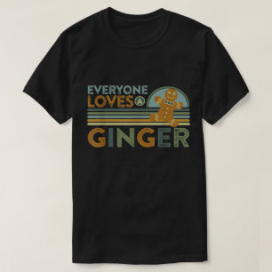 Retro Gingerbread Cookie Holiday Design T-Shirt