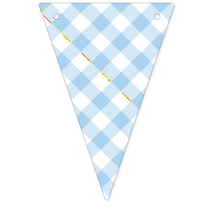 Retro Gingham Baby Blue Bunting