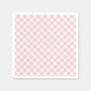 Retro Gingham Pink Napkin