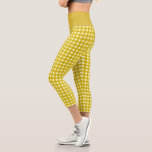Retro Gingham Plaid in Mustard Yellow  Capri Leggings<br><div class="desc">Retro Gingham Plaid in Mustard Yellow Capri Leggings</div>