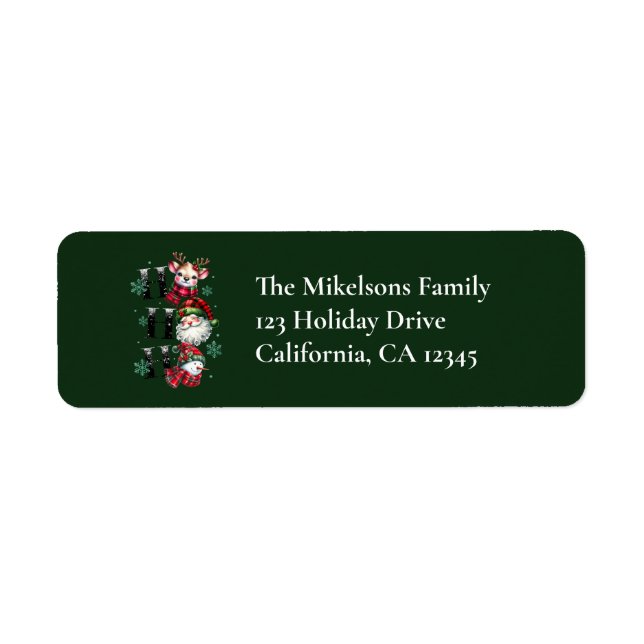 Retro Gingham Santa & Friends Christmas (Front)