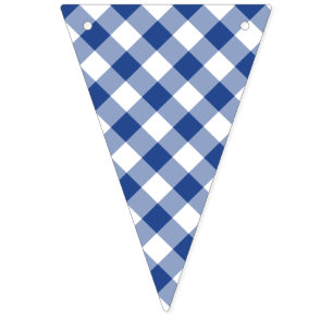 Retro Gingham True Blue Bunting