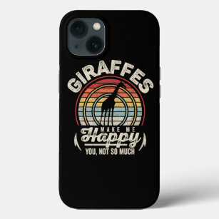 Retro Giraffes Make Me Happy You Not So Much Giraf Case-Mate iPhone Case