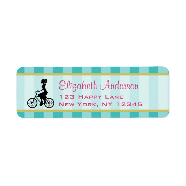 Retro Girl Cyclist Silhouette (Front)