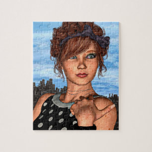 Retro Girl Jigsaw Puzzle
