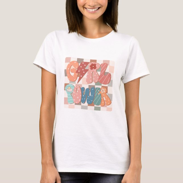 Retro Girl Power T-Shirt (Front)