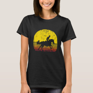 Retro Girl Riding Horse Vintage Outfit Horses T-Shirt