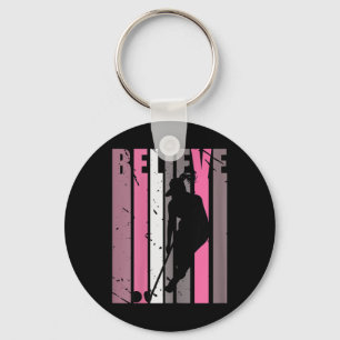 Retro Girls Field Hockey Player Coach Hockey Queen Key Ring