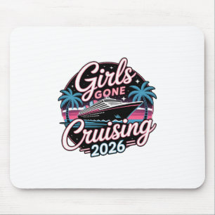 Retro Girls Gone Cruising 2026 Cruise Vacation Tri Mouse Mat