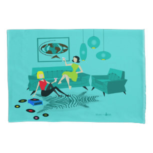 Retro Girl's Night In Pillowcase