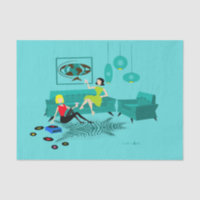 Retro Girl's Night In Tissue Paper