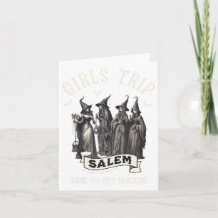 Retro Girls Trip Salem 1692 They Missed One Witch  Card
