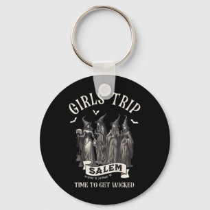 Retro Girls Trip Salem 1692 They Missed One Witch Key Ring