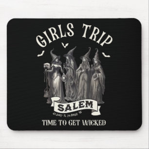 Retro Girls Trip Salem 1692 They Missed One Witch  Mouse Mat
