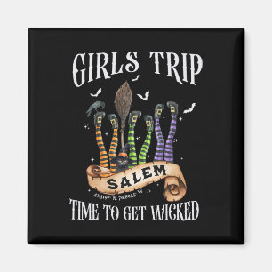 Retro Girls Trip Salem Time To Get Salem 1692 Hall Magnet