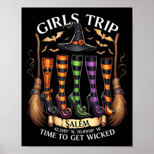 Retro Girls Trip Salem Time To Get Salem 1692 Hall Poster