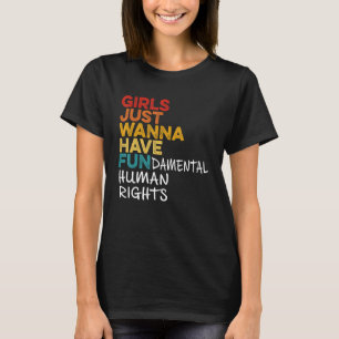 Retro Girls Women Fundamental Rights Pro Choice Fe T-Shirt