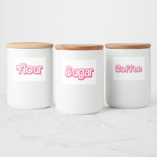 Retro Girly Coffee Food Label
