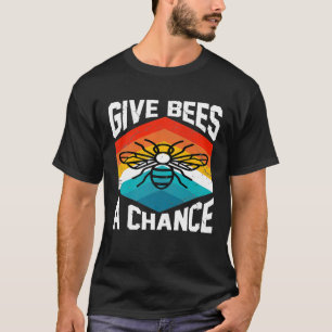 Retro Give Bees A Chance Retro Bee Keeper Sunset O T-Shirt
